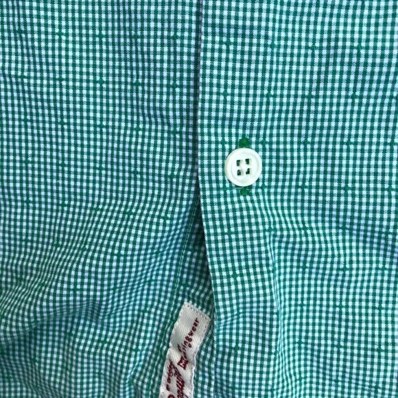 PENGUIN by MUNSINGWEAR Men's Heritage Slim Fit Plaid Green Button Down Shirt | L - Picture 2 of 5